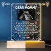 Custom Photo Kiss Me Goodnight - Family Personalized Custom Rectangle Shaped 3D LED Light - Baby Shower Gift, First Christmas Gift, Christmas Gift For First Mom