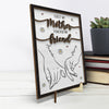 First My Mum Forever My Friend - Family Personalized Custom 2-Layered Wooden Plaque With Stand - House Warming Gift For Mom