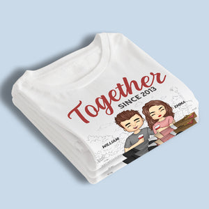 Happily Annoying Each Other Since - Couple Personalized Custom Unisex T-shirt, Hoodie, Sweatshirt - Gift For Husband Wife, Anniversary