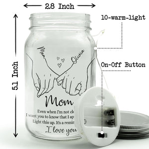 It's A Reminder That I Love You - Family Personalized Custom Mason Jar Light - Gift For Mom, Grandma
