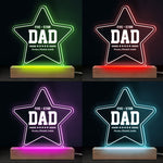 Our Five-Star Papa - Family Personalized Custom 3D LED Light - Father's Day, Birthday Gift For Dad