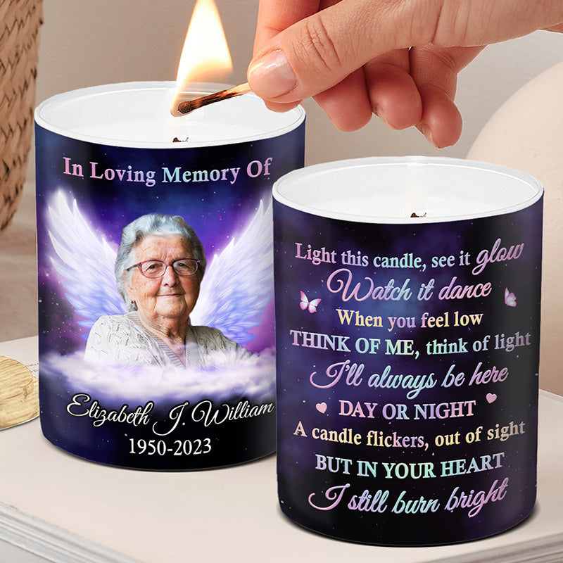 Custom Photo I'll Always Be Here - Memorial Personalized Custom Smokeless Scented Candle - Memorial Gift, Sympathy Gift For Family Members