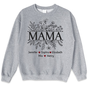 Blooming Love You, Mom - Family Personalized Custom Unisex T-shirt, Hoodie, Sweatshirt - Gift For Mom, Grandma