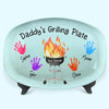 Best Dad's Grilling Plate - Family Personalized Custom Platter - Father's Day, Birthday Gift For Dad