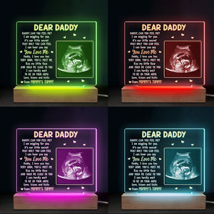 Custom Photo Very Soon, You'll Meet Me - Family Personalized Custom Rectangle Shaped 3D LED Light - Baby Shower Gift, Gift For First Dad
