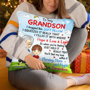 I Filled It With Wishes - Family Personalized Custom Pillow - Birthday Gift From Grandma