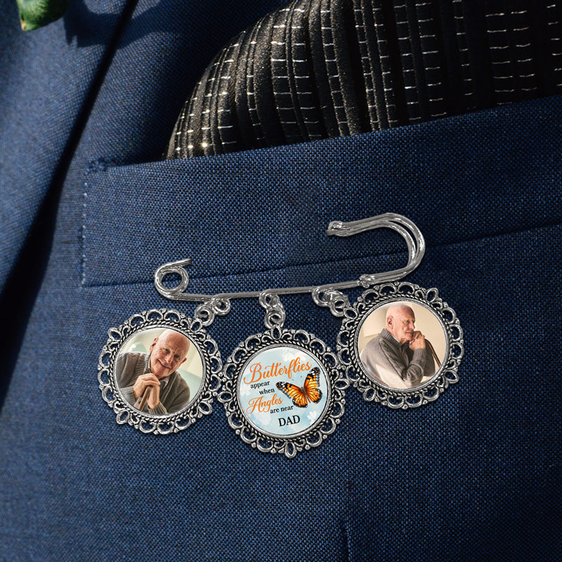 Custom Photo I Am Always With You - Memorial Personalized Custom Round Shaped Lapel Pin, Brooch - Sympathy Gift For Family Members