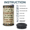 Making Memories One Campsite At A Time - Camping Personalized Custom 4 In 1 Can Cooler Tumbler - Gift For Husband Wife, Camping Lovers