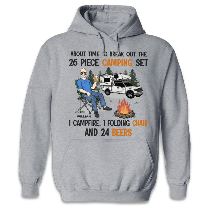 Campfire Folding Chair & Beers - Camping Personalized Custom Unisex T-shirt, Hoodie, Sweatshirt - Father's Day, Birthday Gift For Dad, Camping Lovers