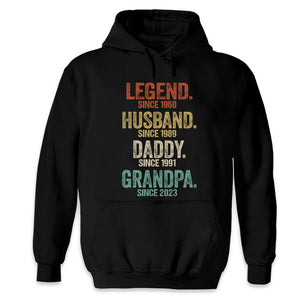 T-shirt unisexe personnalisé « Mari, papa, grand-père » - Cadeau d'anniversaire pour papa, grand-père, fête des pères