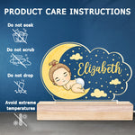 Sleep Tight Baby - Family Personalized Custom Heart 3D LED Light - Mother's Day, Baby Shower Gift, Gift For First Mom