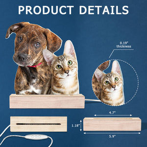 Photo personnalisée : La vie est meilleure avec un bébé en fourrure ! Lampe LED 3D personnalisée pour chien et chat. Téléchargez une photo pour un cadeau pour les propriétaires et les amoureux des animaux.