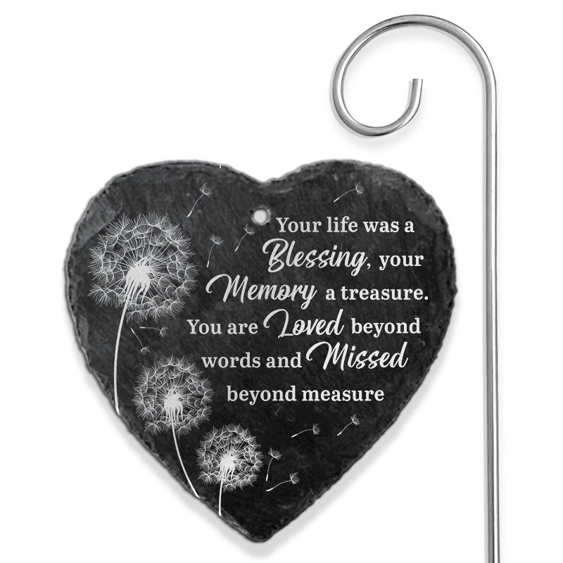 You Are Always My Beloved One - Memorial Garden Slate & Hook - Sympathy Gift For Family Members