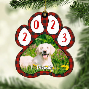 Christmas Is Coming - Personalized Custom Paw Shaped Wood Christmas Ornament