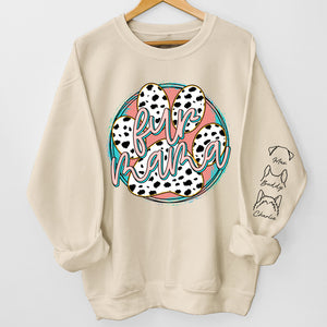 Fur Mama - Dog & Cat Personalized Custom Unisex Sweatshirt With Design On Sleeve - Gift For Pet Owners, Pet Lovers