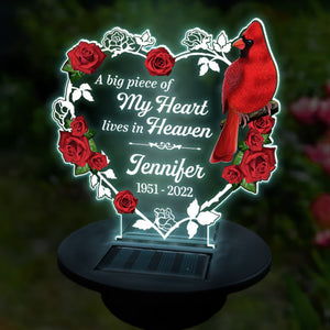 Les cardinaux apparaissent à proximité des anges – Lampe solaire de jardin personnalisée et commémorative – Cadeau de condoléances pour les membres de la famille