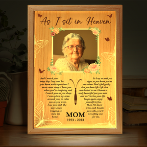 Custom Photo I Watch You I Hear You - Memorial Personalized Custom Frame Light Box - Sympathy Gift For Family Members