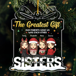 Family Makes A House A Home - Family Personalized Custom Ornament - Acrylic Gift Box Shaped - Christmas Gift For Family Members