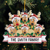 The True Joy Of Christmas Is Family - Family Personalized Custom Ornament - Acrylic Custom Shaped - Christmas Gift For Family Members