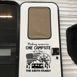 This Is Us Our Life Our Trailer - Camping Personalized Custom RV Decal - Gift For Camping Lovers