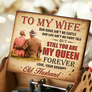 3.7" To My Wife You Are My Queen Forever - Couple Music Box - Gift For Husband Wife, Anniversary