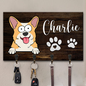 Home Is Where The Dog Is - Dog Personalized Custom Home Decor Rectangle Shaped Key Hanger, Key Holder - House Warming Gift For Pet Owners, Pet Lovers