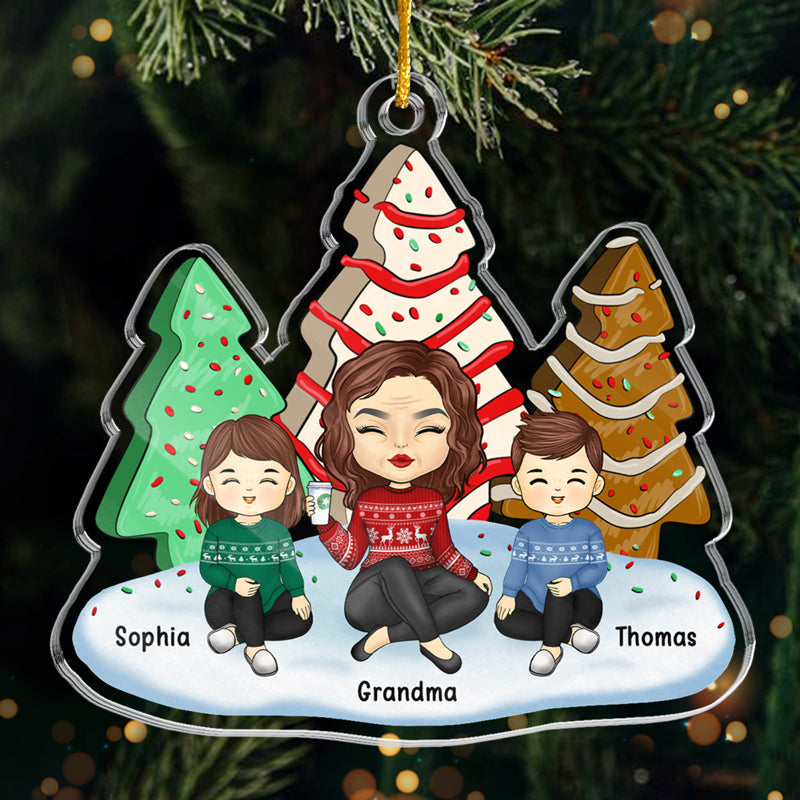 Sending You Holiday Hugs Across The Miles - Family Personalized Custom Ornament - Acrylic Custom Shaped - Christmas Gift For Family Members