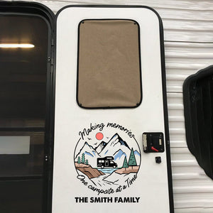 One Campsite At A Time - Camping Personalized Custom RV Decal - Gift For Camping Lovers