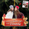 Friends Custom Photo The Christmas Spirit Lives Here - Bestie Personalized Custom Ornament - Acrylic Custom Shaped - Christmas Gift For Best Friends, BFF, Sisters