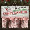 Christmas Is In The Air - Family Personalized Custom Candy Christmas Countdown Wooden Sign, Advent Calendar - Christmas Gift For Family Members
