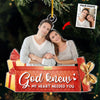 Couple Custom Photo The Christmas Spirit Lives Here - Couple Personalized Custom Ornament - Acrylic Custom Shaped - Christmas Gift For Husband Wife, Anniversary