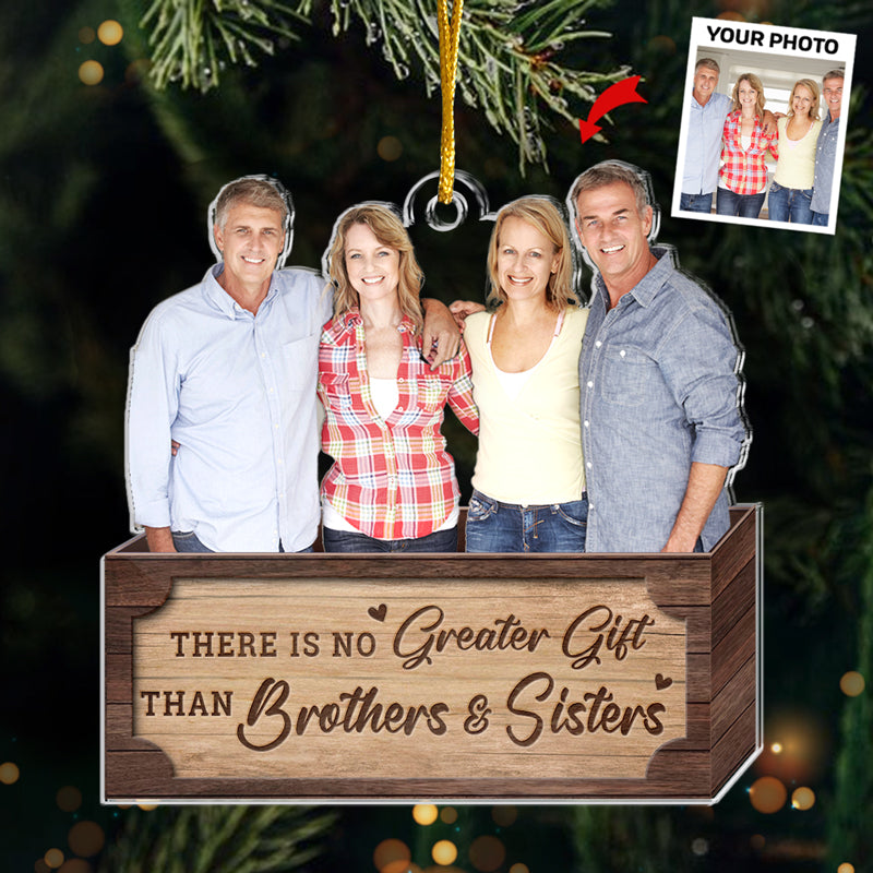 Siblings Custom Photo The True Spirit Of Christmas - Family Personalized Custom Ornament - Acrylic Custom Shaped - Christmas Gift For Siblings, Brothers, Sisters, Cousins, Friends