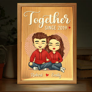 It Was Love At First Sight At Last Sight At Ever And Ever Sight - Couple Personalized Custom Frame Light Box - Gift For Husband Wife, Anniversary