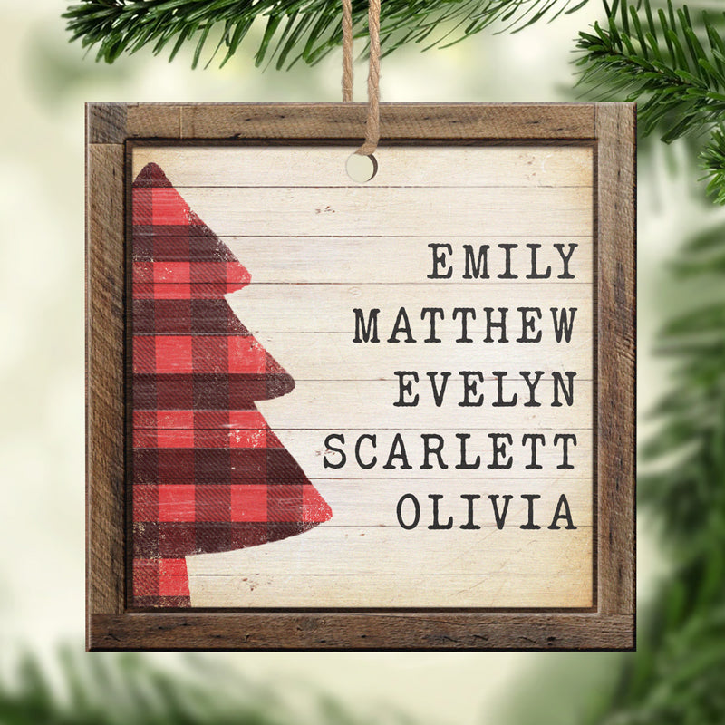 The Right Mix Of Chaos And Love - Family Personalized Custom Ornament - Wood Custom Shaped - Christmas Gift For Family Members