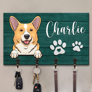 Life Is Better With Fur Babies - Dog Personalized Custom Home Decor Rectangle Shaped Key Hanger, Key Holder - House Warming Gift For Pet Owners, Pet Lovers