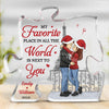 My Favorite Place In All The World - Couple Personalized Custom Puzzle Shaped Acrylic Plaque - Christmas Gift For Husband Wife, Anniversary