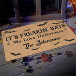 It's Freakin' Bats We Love Halloween - Family Personalized Custom Home Decor Decorative Mat - Halloween Gift For Family Members