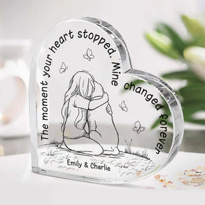 You're Forever In My Heart - Memorial Personalized Custom Heart Shaped Acrylic Plaque - Sympathy Gift, Gift For Pet Owners, Pet Lovers