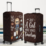 Live With No Excuses Travel With No Regrets - Travel Personalized Custom Luggage Cover - Holiday Vacation Gift, Gift For Adventure Travel Lovers