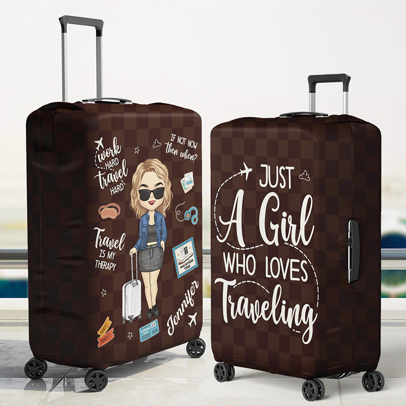 Live With No Excuses Travel With No Regrets - Travel Personalized Custom Luggage Cover - Holiday Vacation Gift, Gift For Adventure Travel Lovers