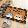 Hello Have A Nice Day - Cat Personalized Custom Home Decor Decorative Mat - Gift For Pet Owners, Pet Lovers