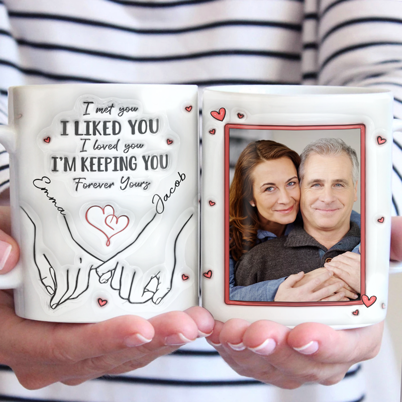 Custom Photo From Our First Kiss Till Our Last Breath - Couple Personalized Custom 3D Inflated Effect Printed Mug - Gift For Husband Wife, Anniversary