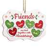 Sisters Are Tied Together - Bestie Personalized Custom Ornament - Wood Benelux Shaped - Christmas Gift For Best Friends, BFF, Sisters