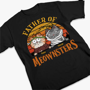 Father Of Meownsters - Cat Personalized Custom Unisex T-shirt, Hoodie, Sweatshirt - Halloween Gift For Pet Owners, Pet Lovers
