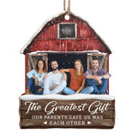 Siblings Custom Photo Enjoy The Christmas Season Together - Family Personalized Custom Ornament - Wood Custom Shaped - Christmas Gift For Siblings, Brothers, Sisters, Cousins, Friends