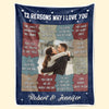 Custom Photo I Love The Way You Look At Me - Couple Personalized Custom Blanket - Gift For Husband Wife, Anniversary