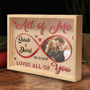 Custom Photo You're My End And My Beginning - Couple Personalized Custom Frame Light Box - Gift For Husband Wife, Anniversary