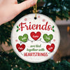 Friends Are Together - Bestie Personalized Custom Ornament - Ceramic Round Shaped - Christmas Gift For  Best Friends, BFF, Sisters