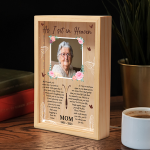 Custom Photo I Watch You I Hear You - Memorial Personalized Custom Frame Light Box - Sympathy Gift For Family Members