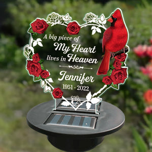 Les cardinaux apparaissent à proximité des anges – Lampe solaire de jardin personnalisée et commémorative – Cadeau de condoléances pour les membres de la famille